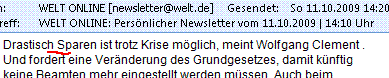 newsletter @ welt.de